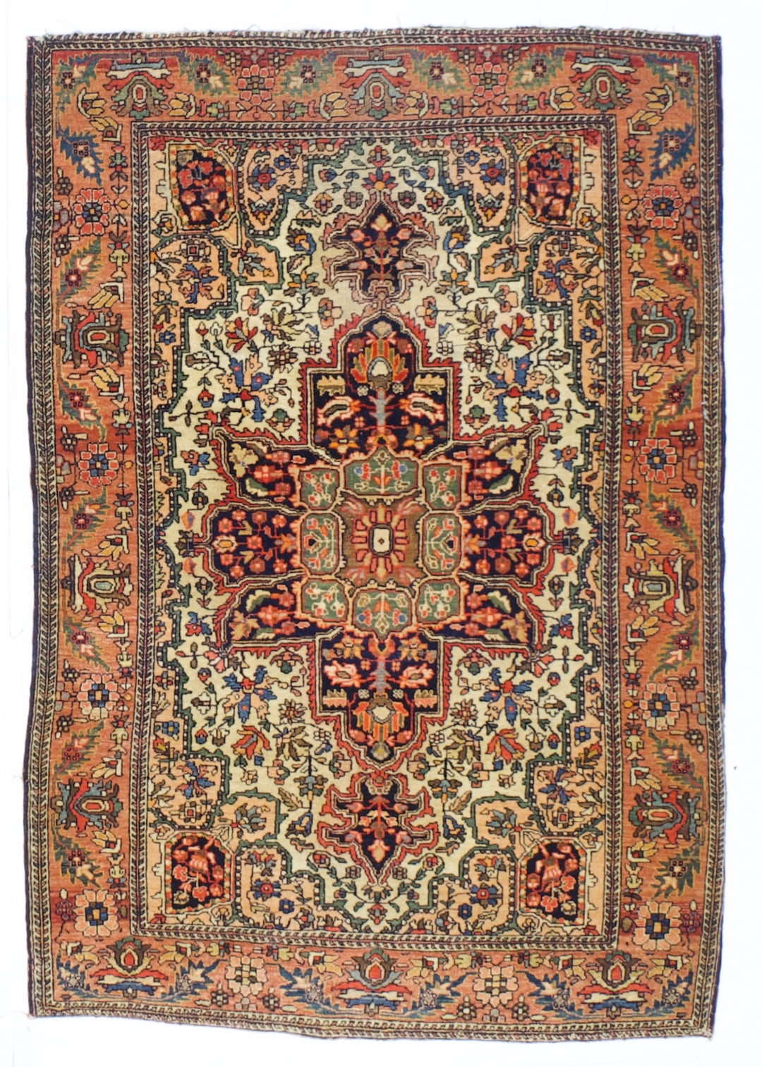 Antique Persian Farahan Sarouk Rug 3’3" x 4’10"