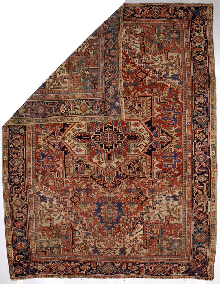 Antique Persian Heriz Rug 8'6" x 11’1"