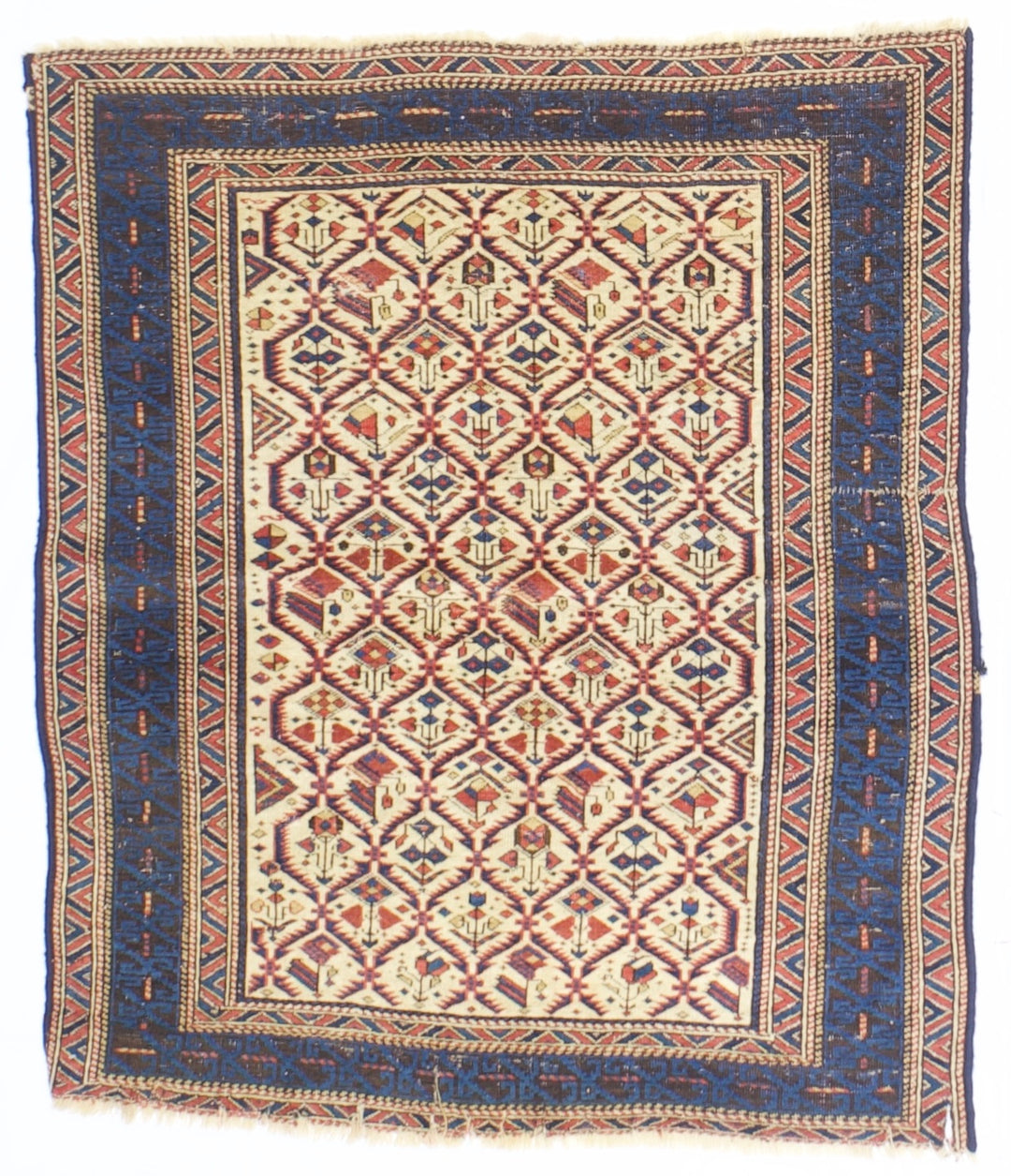 Antique Caucasian Kuba Rug 3'5" x 4’0"