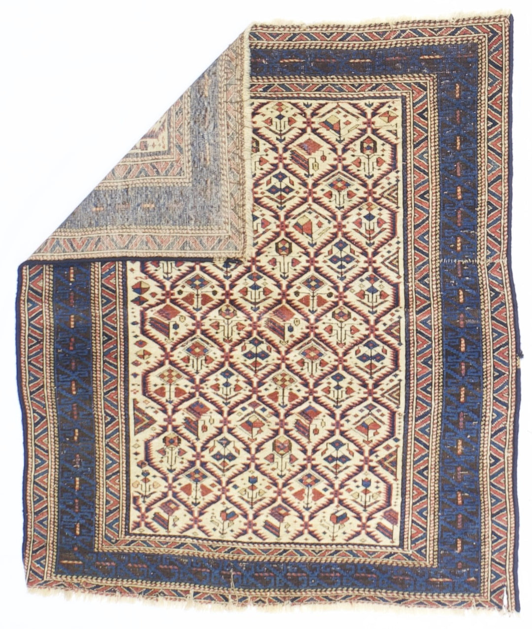 Antique Caucasian Kuba Rug 3'5" x 4’0"