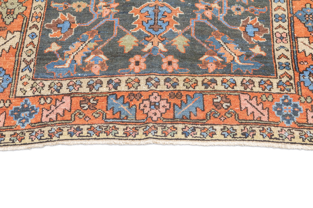 Antique Persian Heriz Rug 4'0" x 4'5''