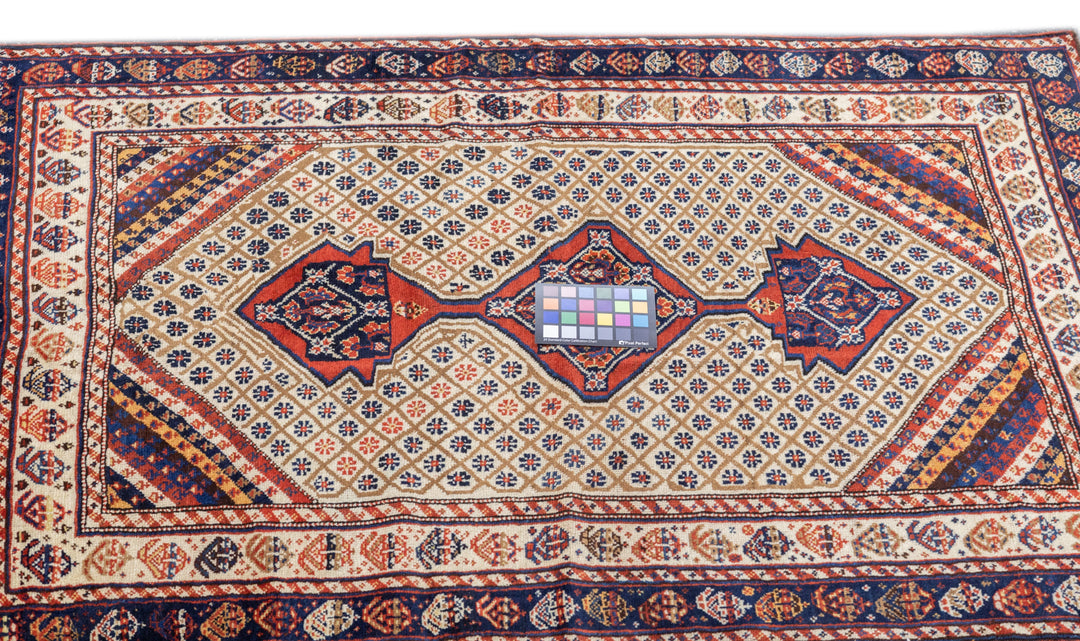 Antique Persian Qashqai Rug 3'4'' x 5'3''