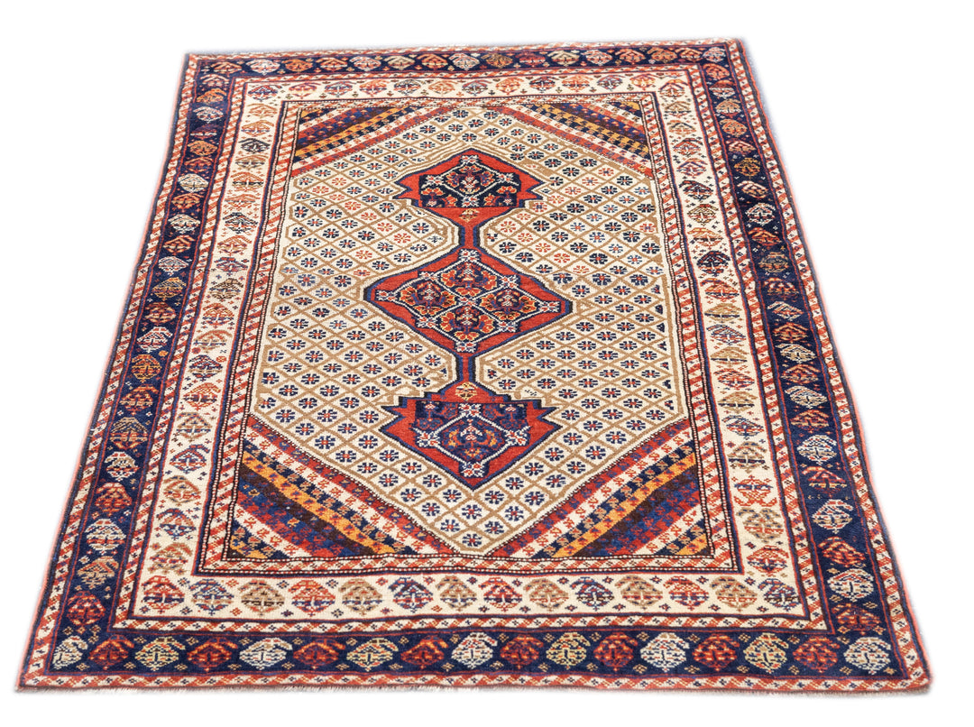 Antique Persian Qashqai Rug 3'4'' x 5'3''