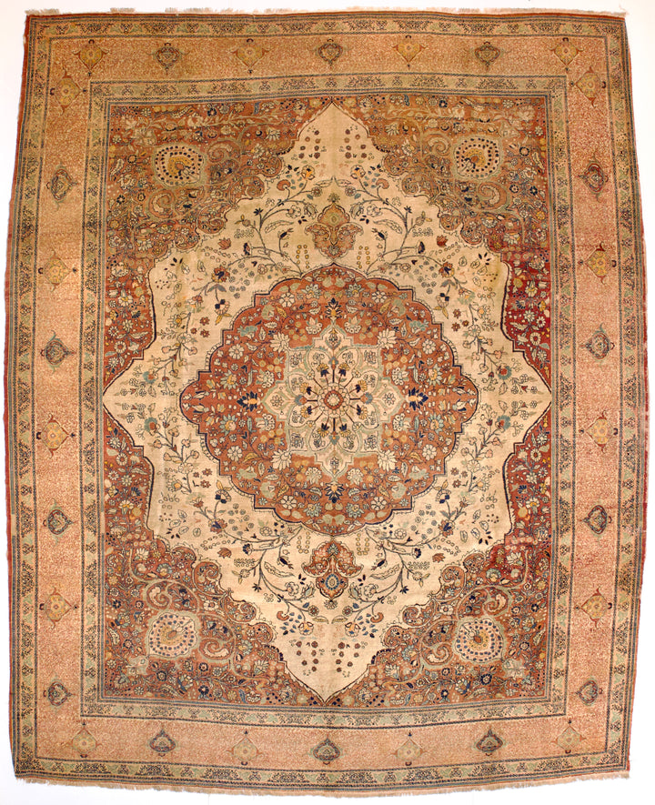 Antique Tabriz Haji Jalili Rug 9’6" x 11’8”