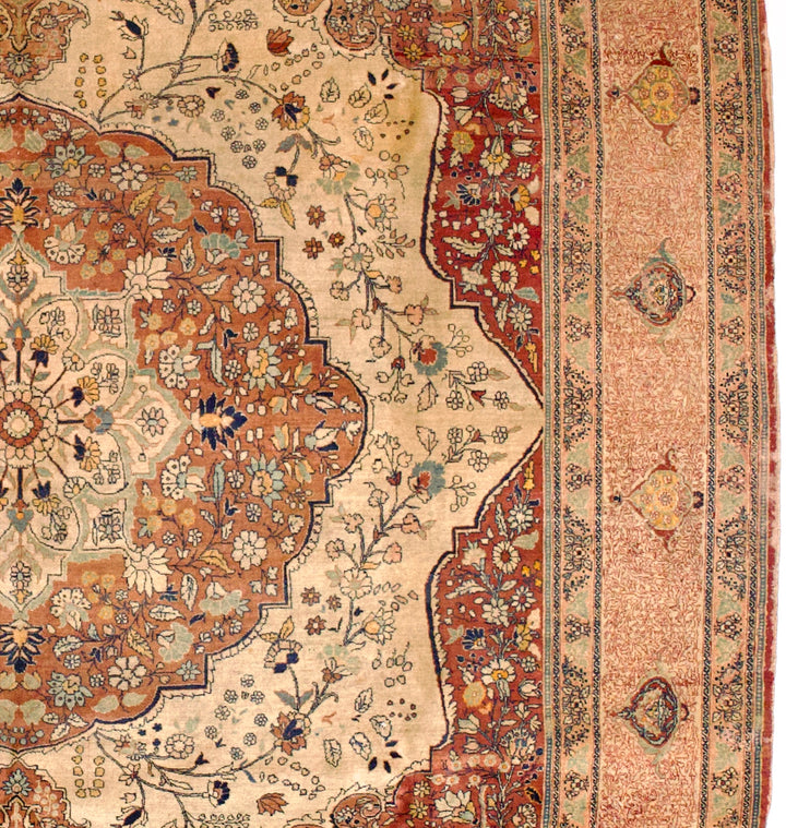 Antique Tabriz Haji Jalili Rug 9’6" x 11’8”