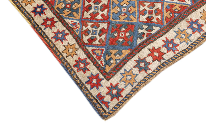 Antique Caucasian Kazak Rug 3'9'' x 7'2''