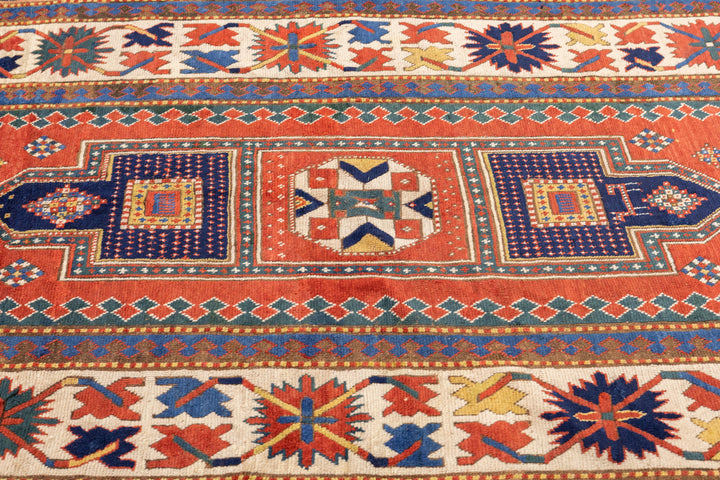 Antique Caucasian Borchelou Kazak Rug 4'8'' x 8'6''