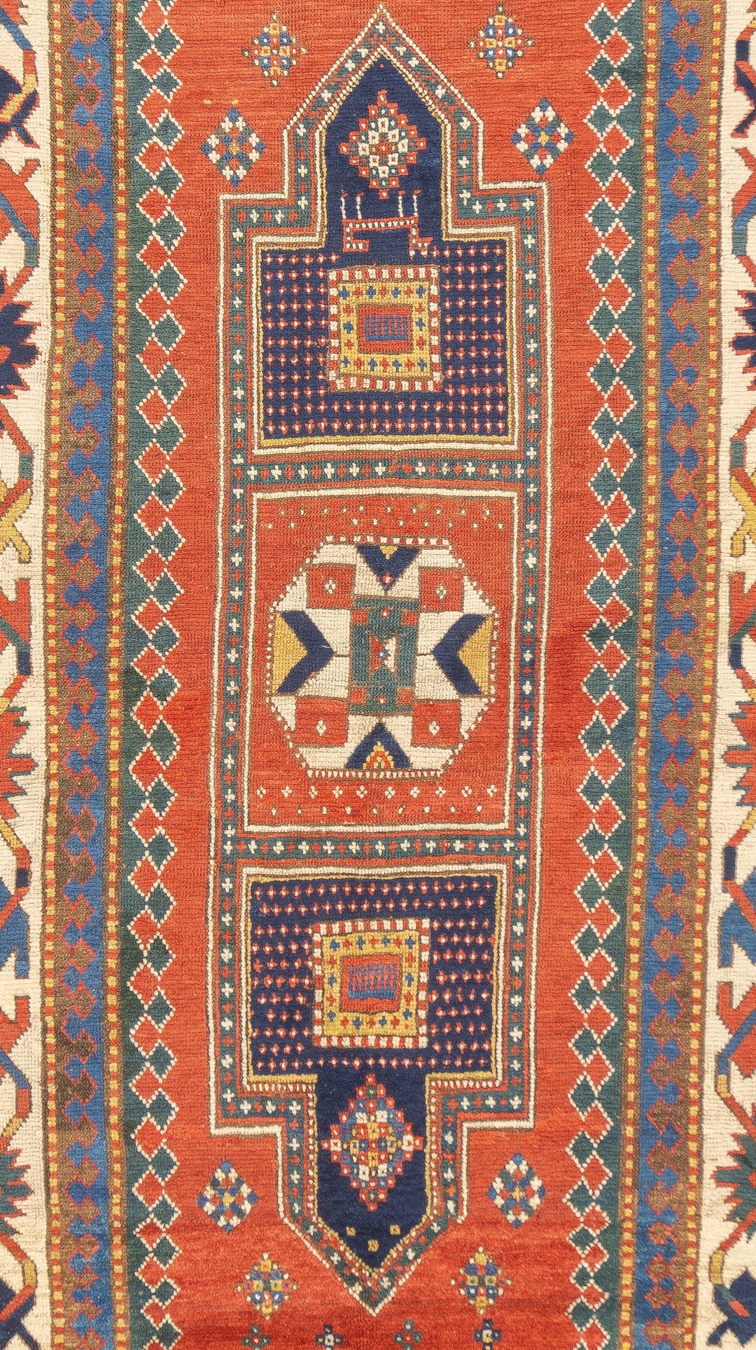 Antique Caucasian Borchelou Kazak Rug 4'8'' x 8'6''