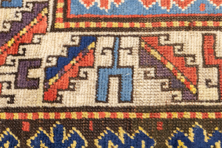 Antique Caucasian Lezgi Rug 4'2'' x 7'6''