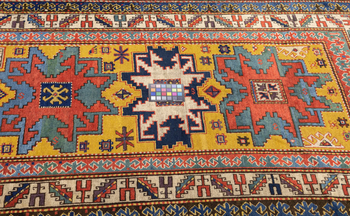 Antique Caucasian Lezgi Rug 4'2'' x 7'6''