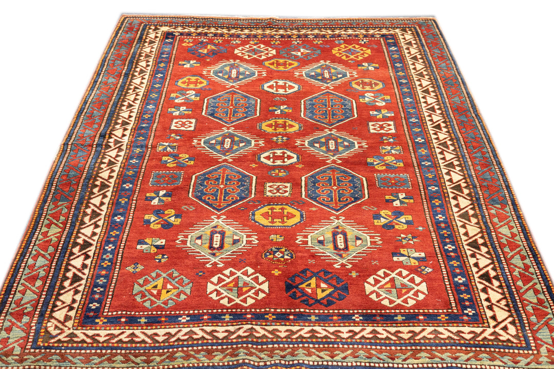 Antique Caucasian Kazak Rug 5'9'' x 8'3''