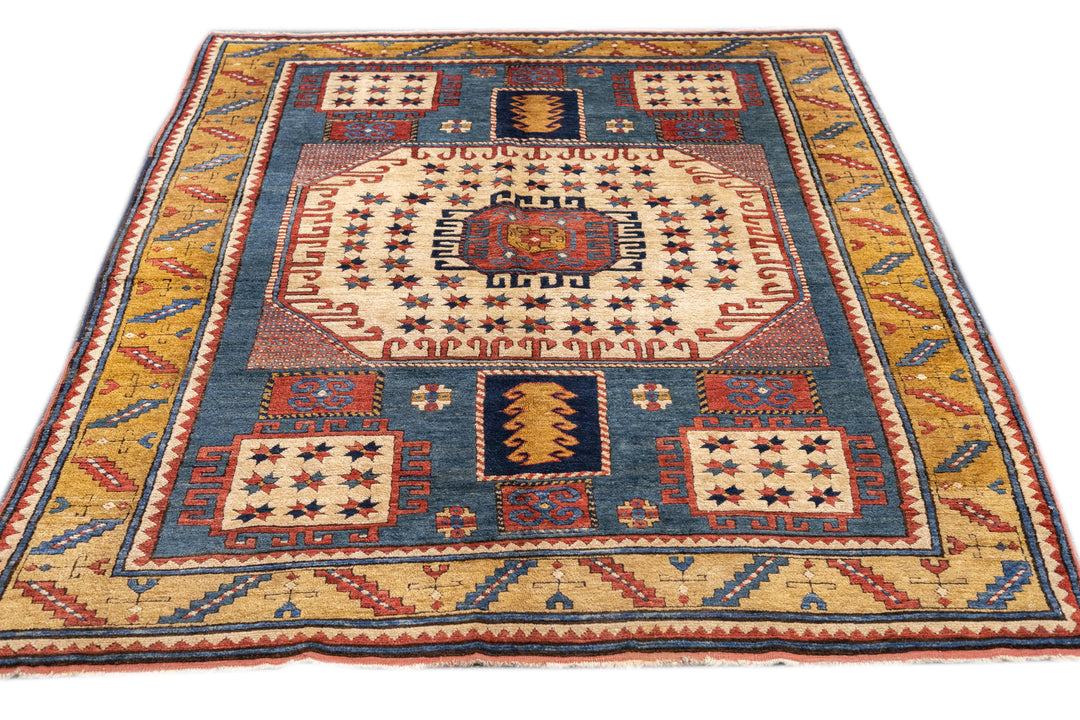 Antique Karachov Kazak Rug 5'5'' x 6'10''