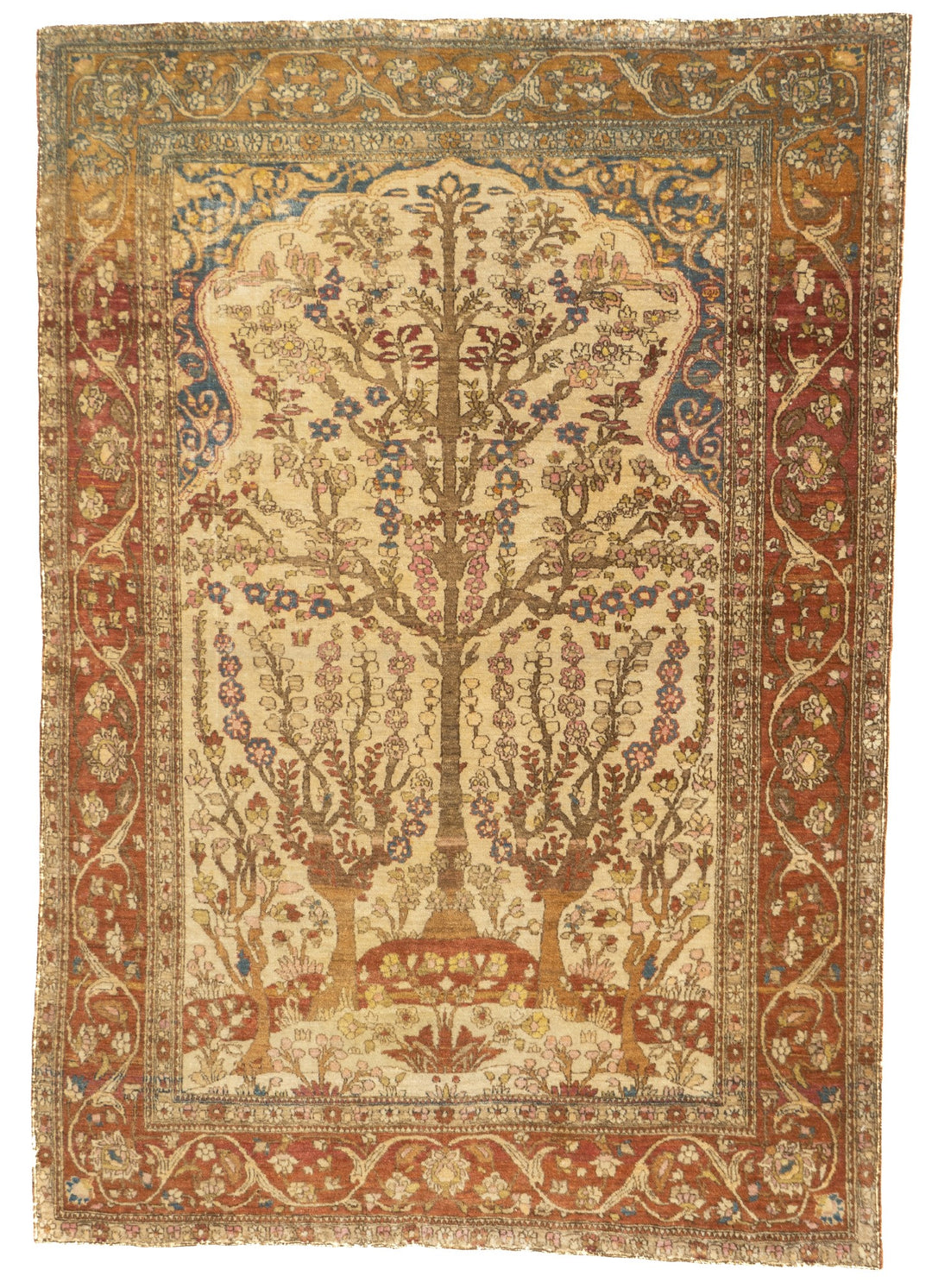 Antique Persian Tehran Rug 4’3” x 6’3”