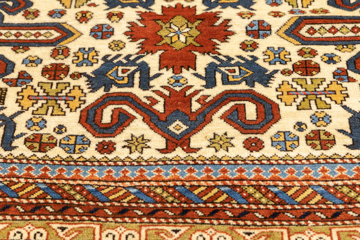 Antique Caucasian Perpedil Rug 4'4'' x 6'2''