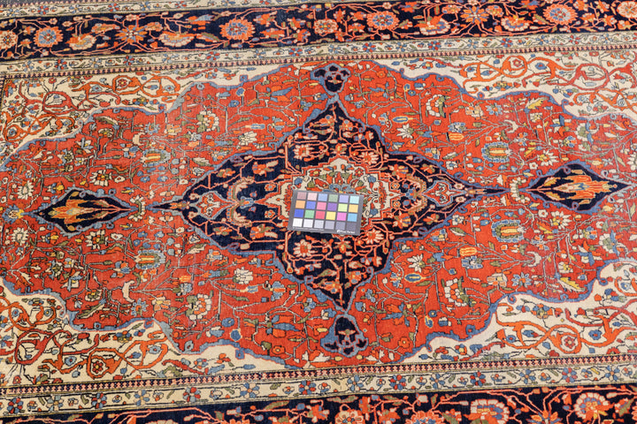 Antique Persian Mohtasham Kashan Rug 4’3" x 6’5"