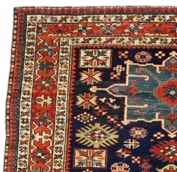 Fine Antique Persian Karajeh Heriz Rug 4'7" x 5’10”