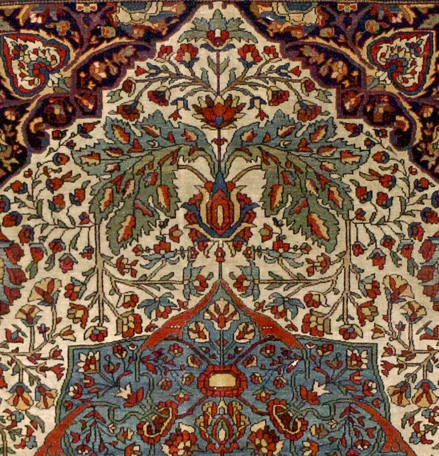 Antique Farahan Sarouk Rug 4'3" x 6’7"