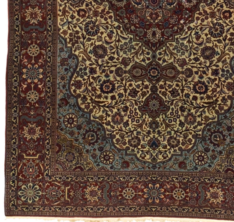 Antique Persian Isfahan Rug 4'4" x 6’6"