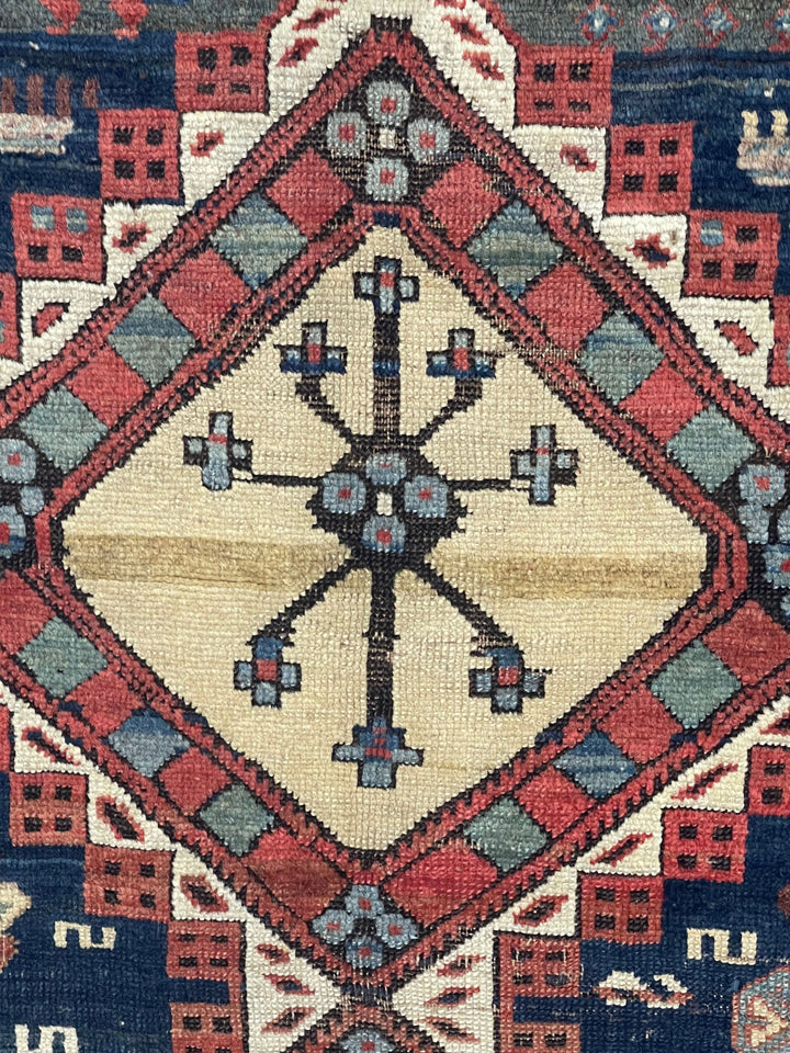 Antique Caucasian Shirvan Rug 4'5" x 8’5”