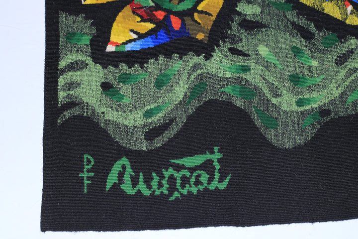 Mid Century Tapestry Signed Lurcat 3’10” x 7’8”