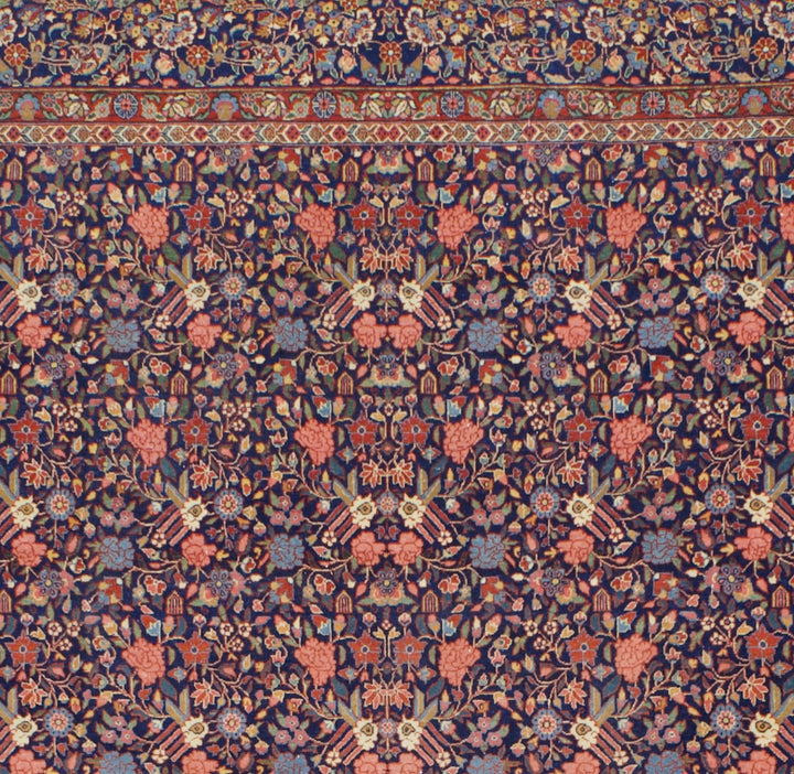 Antique Persian Dabir Kashan Rug 8’7” x 11’4”