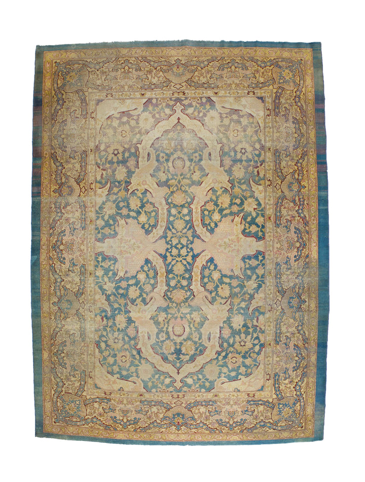 Antique Indian Amritsar Rug 8'10" x 12’2"