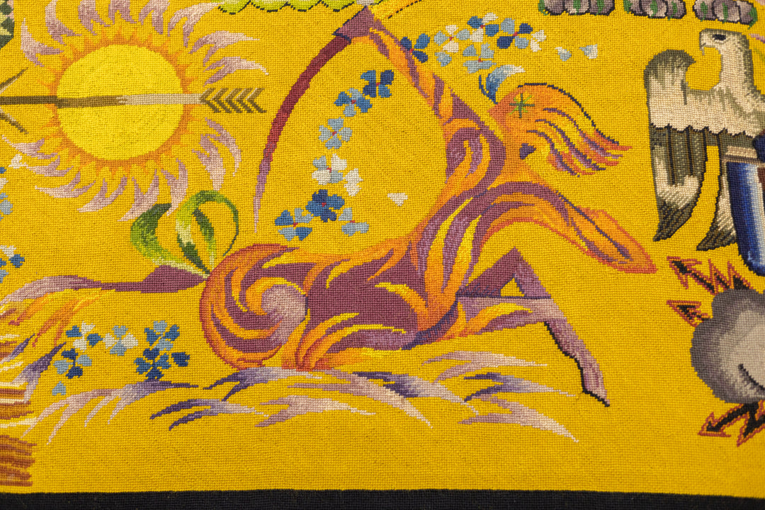 Mid Century Tapestry Signed E. Simon  4'5'' x 11'2''