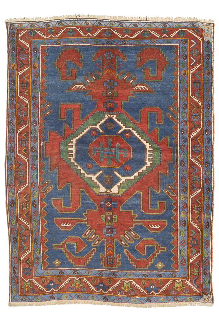 Antique Caucasian Kazak Rug 5'2" x 7’0"