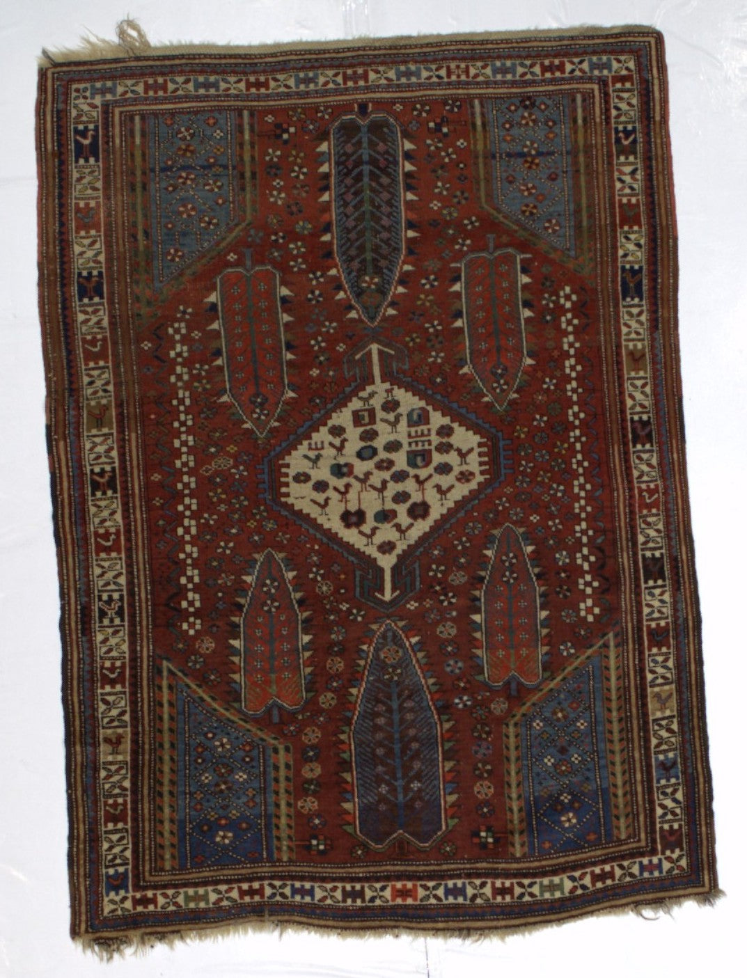 Antique Caucasian Kazak Rug 4’0" x 5’8"