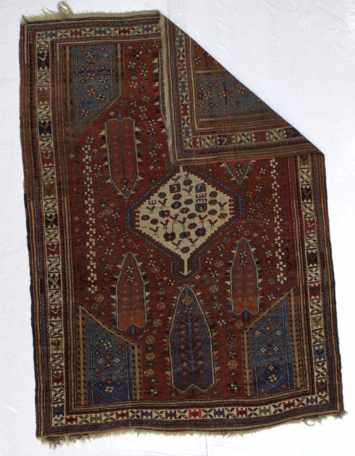 Antique Caucasian Kazak Rug 4’0" x 5’8"