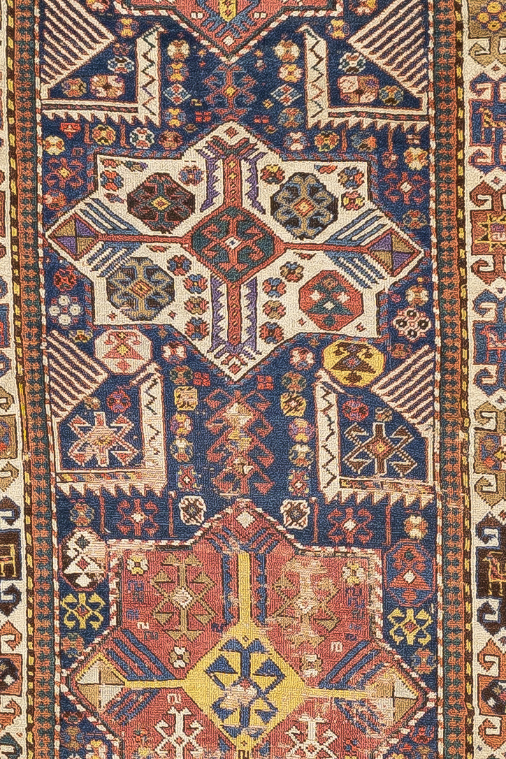 Antique Caucasian Shirvan Rug 3'10" x 8’11”