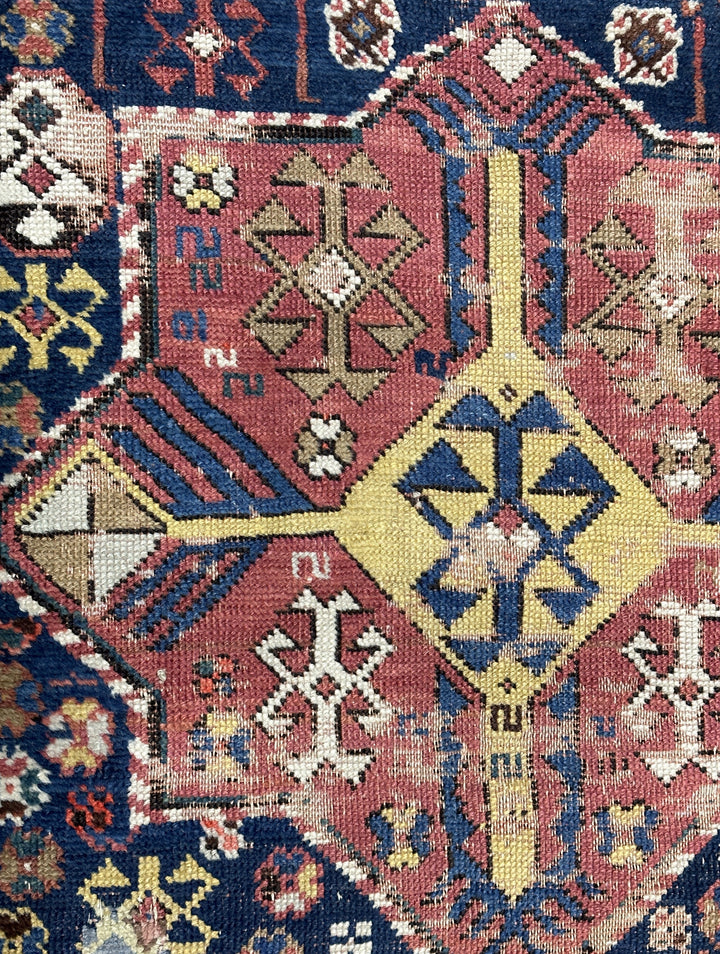 Antique Caucasian Shirvan Rug 3'10" x 8’11”