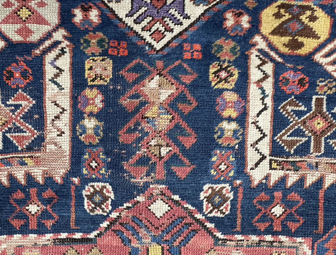 Antique Caucasian Shirvan Rug 3'10" x 8’11”