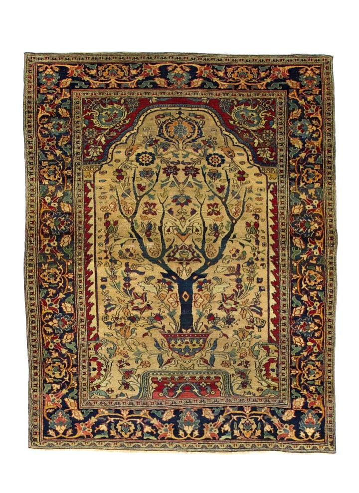 Antique Persian Khorasan Rug 4’1” x 5’7”