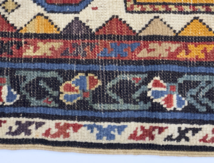 Antique Caucasian Perpedil Rug 3’3” x 4’8”