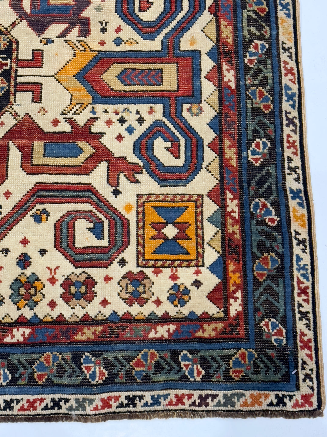 Antique Caucasian Perpedil Rug 3’3” x 4’8”