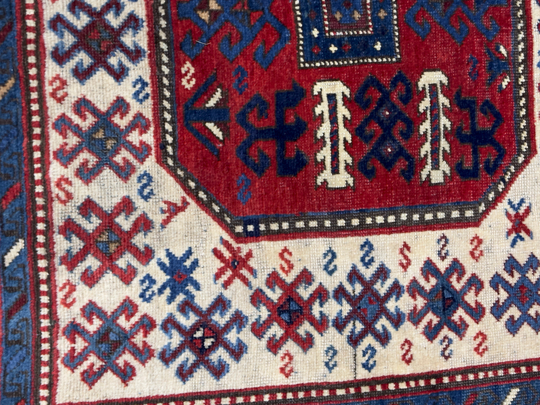 Antique Chajli Kazak Rug 4'10" x 7’10"