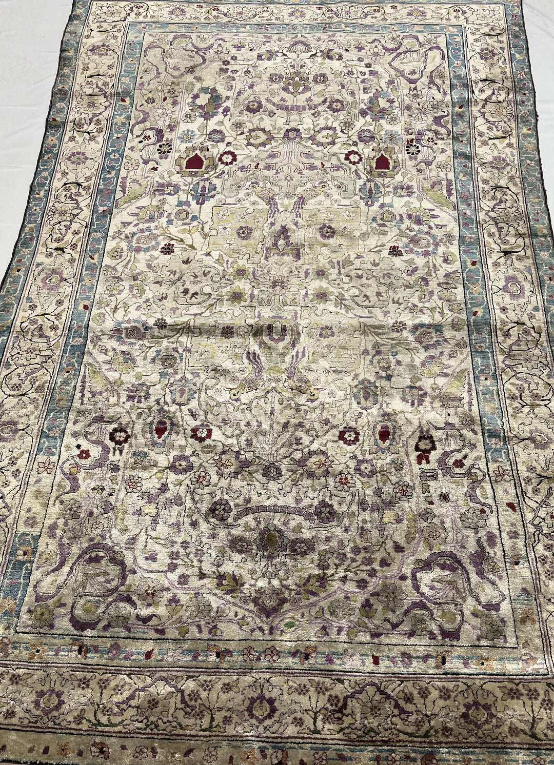 Antique Persian Silk Farahan Rug 3’11" x 6’11"