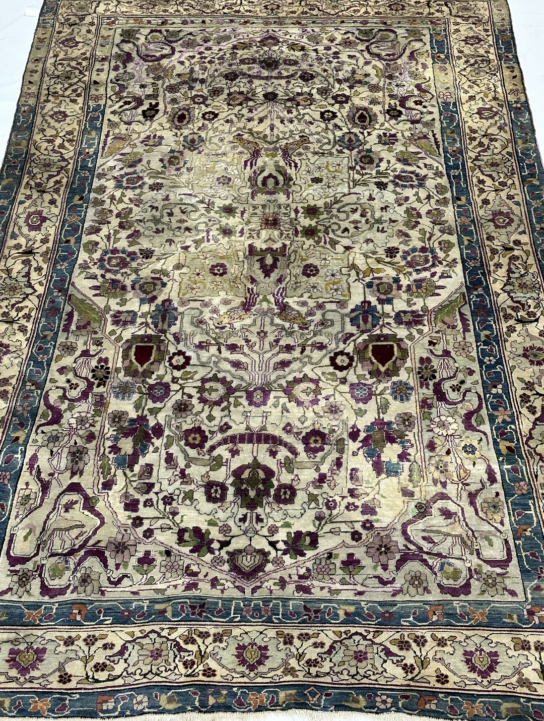 Antique Persian Silk Farahan Rug 3’11" x 6’11"