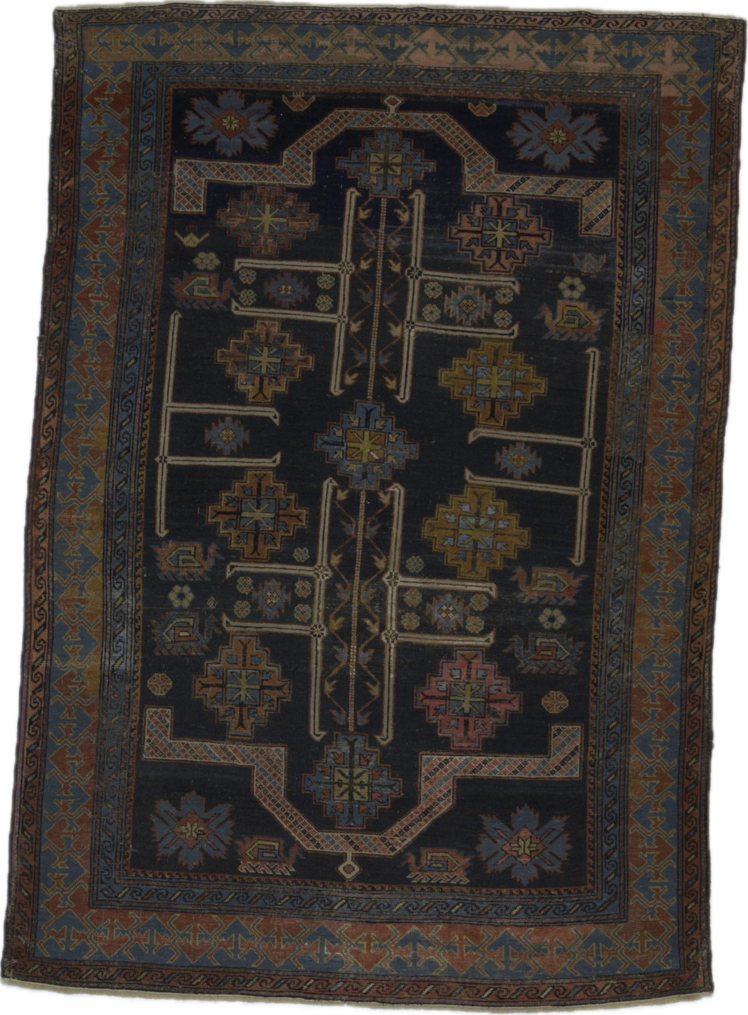 Antique Caucasian Kuba Shrivan Rug 4'1" x 5’11"