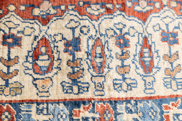 Antique Fine and Rare Persian Heriz Rug 4'7" x 6’6"