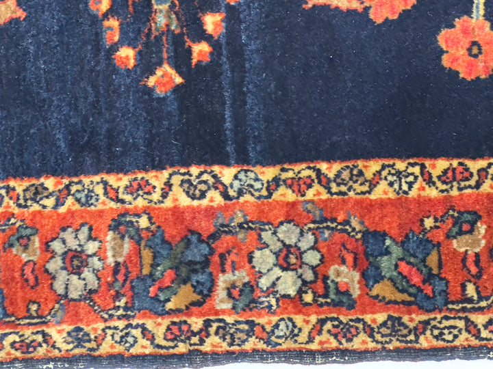 Antique Mohajeran Sarouk Rug 3'4" x 4’11"