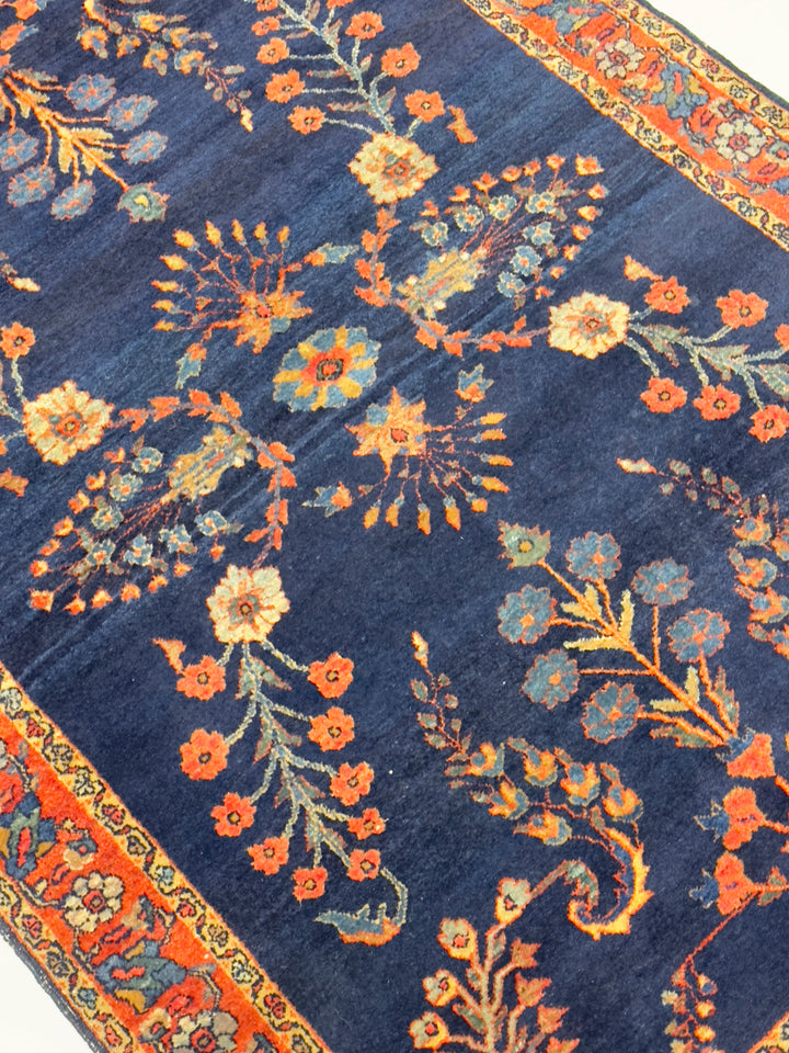 Antique Mohajeran Sarouk Rug 3'4" x 4’11"