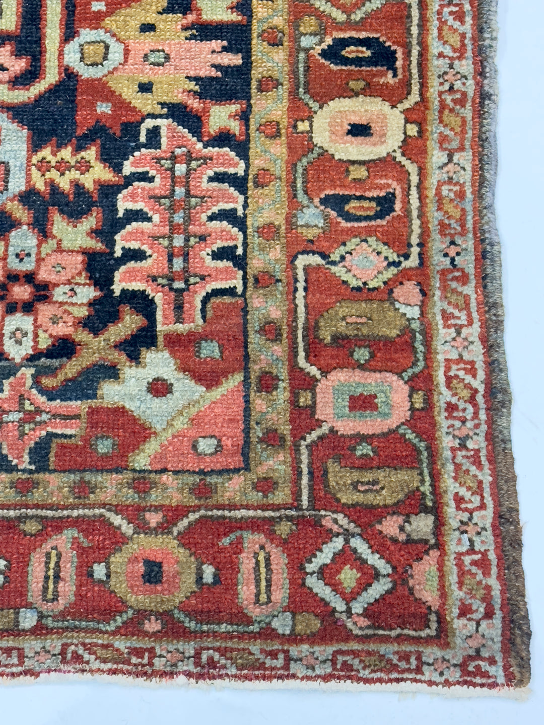 Antique Persian Heriz Rug 3’7" x 4’6”