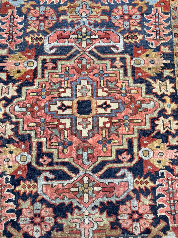 Antique Persian Heriz Rug 3’7" x 4’6”