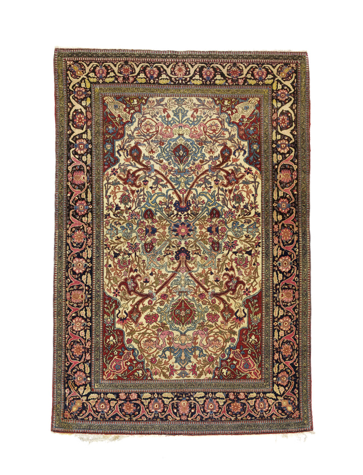 Antique Persian Tehran Rug 4’8" x 7’2”