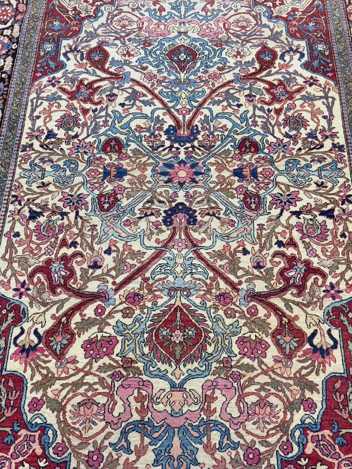 Antique Persian Tehran Rug 4’8" x 7’2”