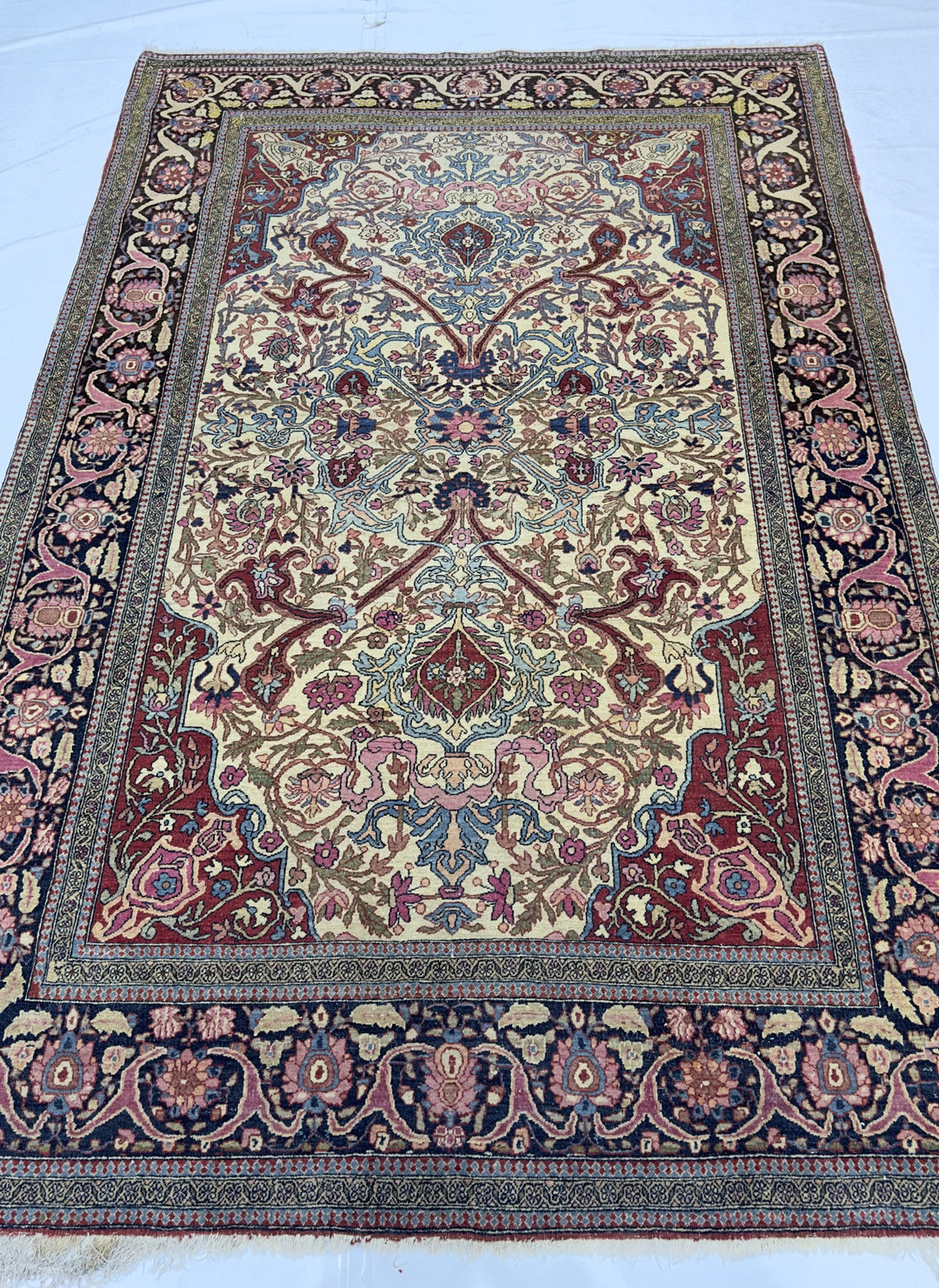 Antique Persian Tehran Rug 4’8" x 7’2”