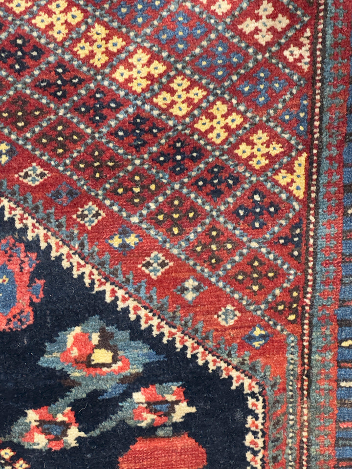 Antique Persian Bakhtiari Rug 4’10" x 8’8”