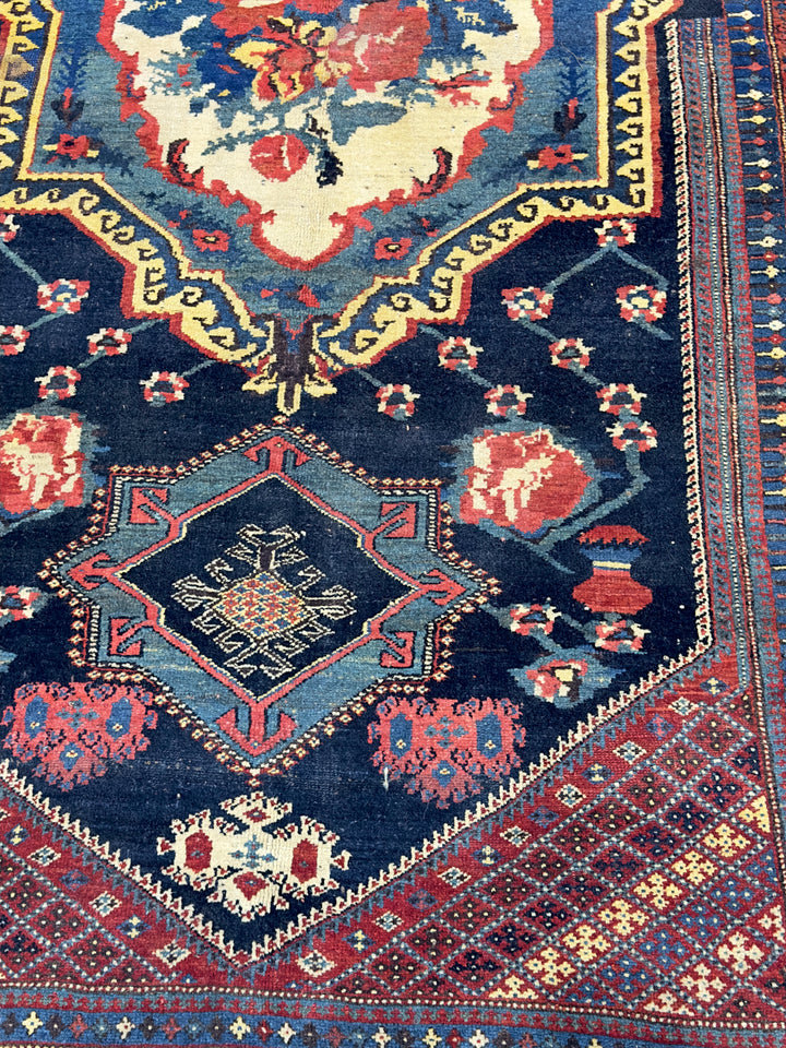 Antique Persian Bakhtiari Rug 4’10" x 8’8”